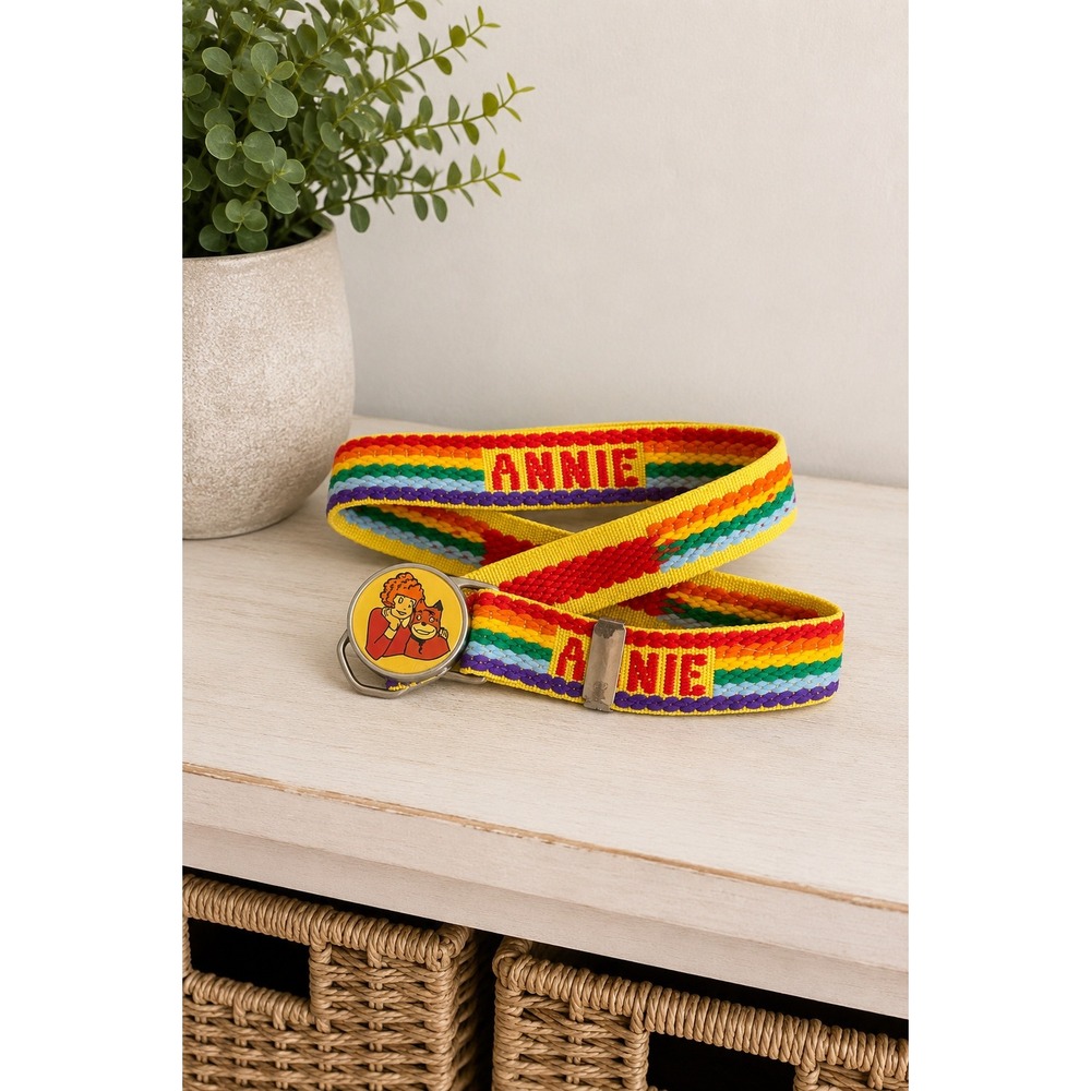 Vintage 1981 Little Orphan Annie Sandy Rainbow Elasticā Belt Lee Columbia Pics